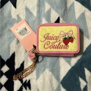 Juicy Couture Pink Card Holder with Heart Charm